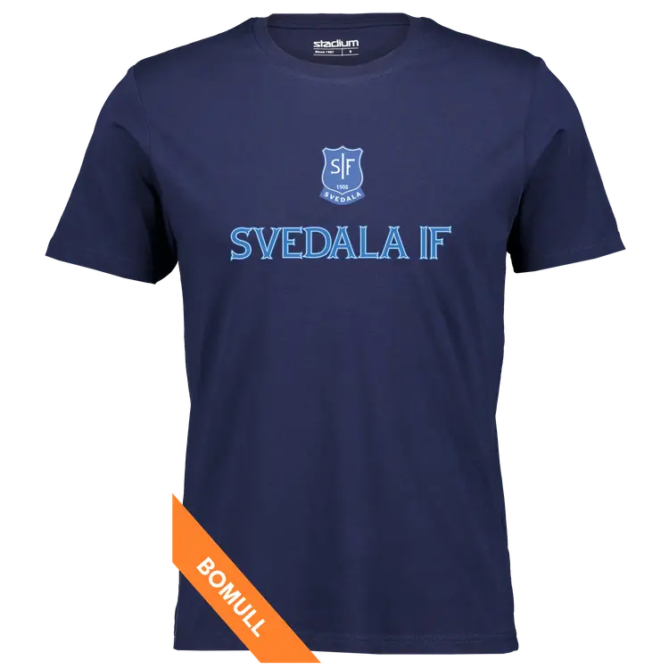 Marinblå bomulls-t-shirt med Svedala IF:s klubbmärke